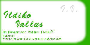 ildiko vallus business card